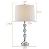 Maxax White Crystal Table Lamp with USB Port, Modern Desk Lamp for Bedroom, Nightstand, Living Room,E26 Base, 3-Way 100W, - 3 of 4