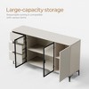 Luck Live 62.99" Modern Style Storage Cabinet with Three Doors and Three Drawers in Off-white - 4 of 4