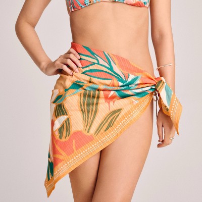 Vitamin A Women's Multiwear Sarong Scarf Cover Up - One size fits Most