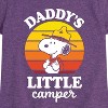 Girls' - Peanuts - Daddy's Little Camper Fitted Short Sleeve Graphic T-Shirt - 2 of 4