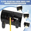 Snow Plow Shovel with Wheels, Heavy Duty Metal Snow Pusher with Adjustable Handle and Angled Blade for Driveway, Doorway, Sidewalk, Pavement - 4 of 4