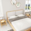 Tangkula Bamboo Nightstand Set of 2 2-tier Side Table w/ Bottom Shelf Square End Table Beside Sofa & Bed Compact Nightstand for Small Space - 4 of 4