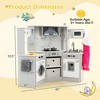 Costway Wooden Kids Play Corner Kitchen with Realistic Lights & Sounds Lighted Range Hood Brown/Grey - 3 of 4