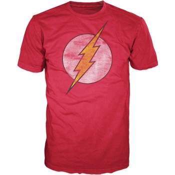 The Flash Classic Distressed Logo Red Graphic Tee