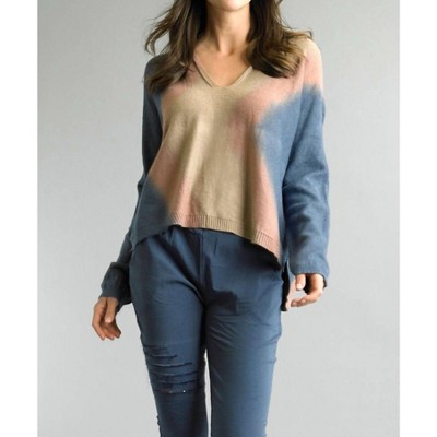 Women's Tie Dye High Low Sweater - TEMPO PARIS