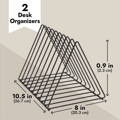 Black Iron Triangle File Folder Organizer Set