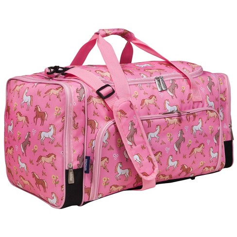 Travel Duffle Bag Weekender Bag with Toiletry Bag, Large Carry on Overnight Bag with Shoe Compartment,Waterproof Weekend Duffel Bag-Pink, Adult Unisex