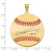 Black Bow Jewelry 14K Gold Plated Vladimir Guerrero Signature LG Enamel Baseball Pendant - 4 of 4