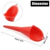 Unique Bargains Red Plastic Universal Car Auto Oil Water Fuel Gas Petrol Funnel 9.6"x2.9" - 3 of 4