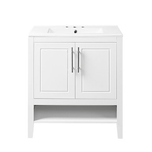 TiramisuBest 30" Bathroom Vanity with Sink, Modular Sectional Sofa with Storage, Sideboard Buffet Style Design for Living Room - 1 of 4