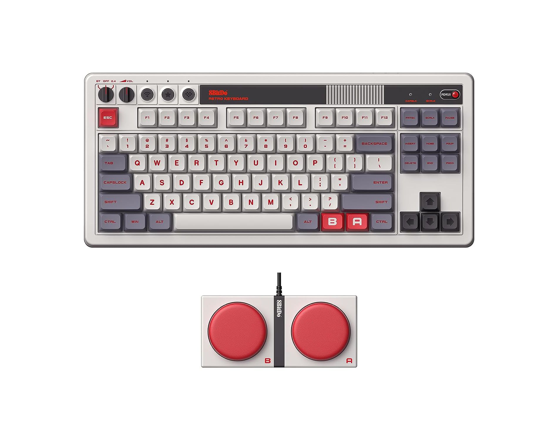 8Bitdo Retro Bluetooth Mechanical  Gaming Keyboard, Programmable - N Edition