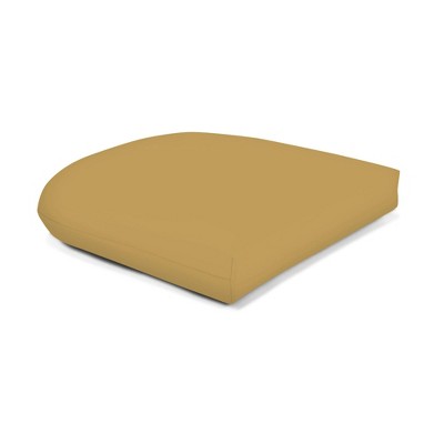 Casual Cushion Solid Sunbrella Fabric 1-Piece Indoor/Outdoor Wicker Seat Pad, 18"W x 18"L