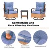 EROMMY 3 Pieces Patio Swivel Rocker Rattan Chairs,Outdoor Swivel Rocking Chairs with 1 Rattan Coffee Table,Perfect for Porch,Garden,and Lawn - 4 of 4