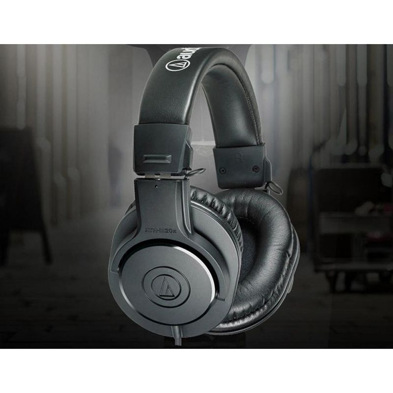 Audio-Technica ATH-M20X Professional Studio Monitor Headphones, Black, 5 of 6