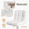 Wooakway Set of 2 Adjustable Bar Stools,360° Swivel Counter Stool with Layered Footrest,Height Adjustable PU Leather Swivel Barstool - 2 of 4