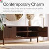 Stead Low Profile Fluted TV Stand - Mid Century Media Console - 48” Entertainment Center with Shelves and Doors, Walnut Finish - 3 of 4