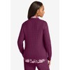 Jessica London Women's Plus Size Cable Crewneck Sweater - image 3 of 4