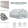 16' x 8' Aluminum Greenhouse Polycarbonate Walk-in Garden Greenhouse Kit with Adjustable Roof Vent, Rain Gutter and Sliding Door for Winter - 4 of 4