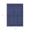 Navy Blue And Charcoal Floral Washable Indoor Outdoor Area Rug - 3 of 4