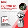 Aluma-Tow 2 5/16 Inch Powder Coated Corrosion Proof Hitch Ball Replacement with Gross Trailer Weight Rating of 12,000 Pounds, Chrome Plated Steel - 3 of 4