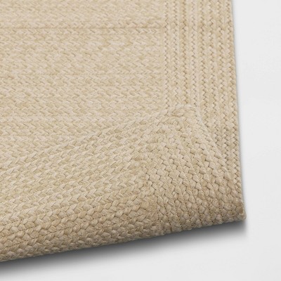 2&#39;x3&#39; Natural Woven Rectangular Braided Outdoor Accent Rug Heathered Cream - Threshold&#8482;_4