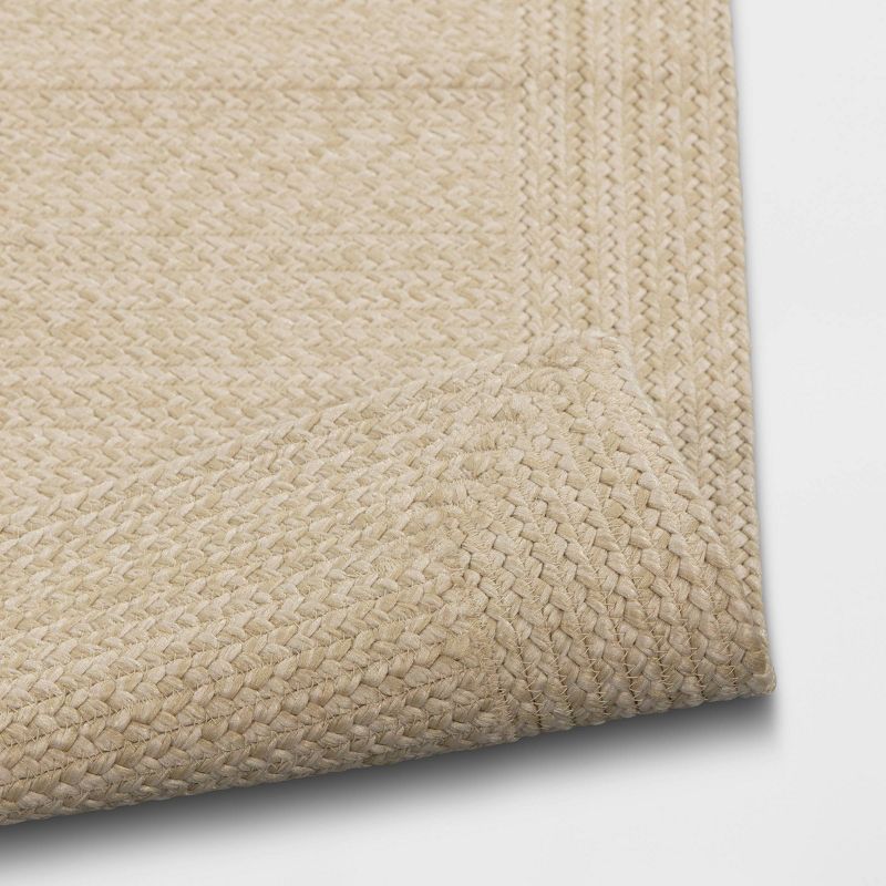 2&#39;6&#34;x4&#39;2&#34; Natural Woven Rectangular Braided Outdoor Accent Rug Heathered Cream - Threshold&#8482;, 5 of 9