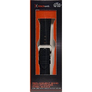 TZUMI WB BLACK LEATHER 44MM BLACK WEB BWA17WA017W2 - 1 of 1