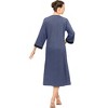 PAVILIA Women Zipper Robe, Loungewear Dress Lightweight Sleepwear Housecoat Nightgown Long Bathrobe, Jersey Robe with Pocket - 2 of 4