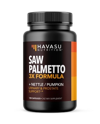 Saw Palmetto + Nettle & Pumpkin Seed Capsules, Havasu Nutrition, 120ct