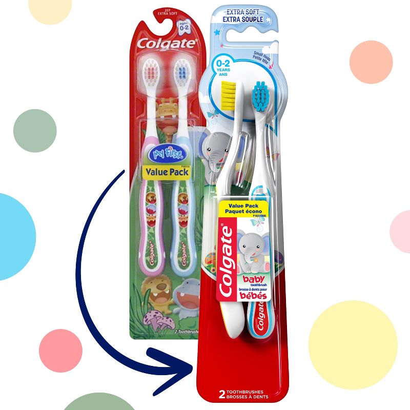 Colgate My First Baby and Toddler Toothbrush Extra Soft - 2ct, 4 of 10