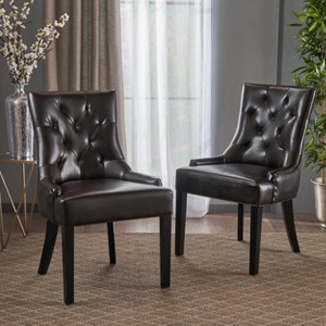 GDFStudio Maggie Contemporary Tufted Armless Dining Chairs (Set of 2) - 1 of 4