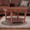 Mshliw 30" Round Coffee Table with 2-Tier Open Storage Shelf, Small Wood Center Table for Living Room or Apartment, Dining Table, Sofa Table - 4 of 4