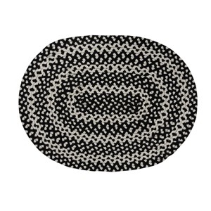 Park Designs Blacksburg Braided Black Oval Indoor Rug 32" x 42" - 1 of 4