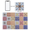 Unique Bargains PVC Tile Stickers 5.91"x5.91" Blue Orange 24 Pcs - 3 of 4