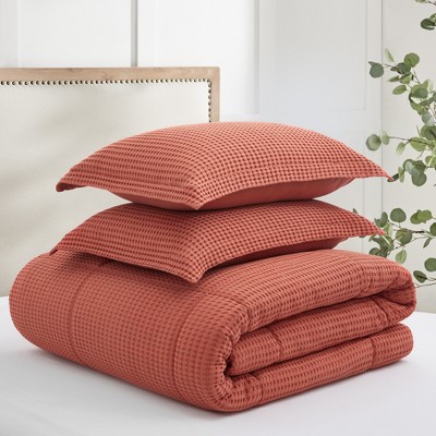 Adobe Full/Queen Cotton Waffle Weave Comforter Set