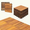 Racxily 11.8"x11.8" Natural Acacia Deck Tiles - Interlocking A+ Grade Acacia Tiles for Garden, Balcony, Indoor/Outdoor Use - 3 of 4