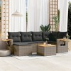 vidaXL Garden Sofa Set Grey PE rattan Large Modular Garden Sofa Set - 2 of 4