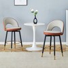 Lyngins 360° Swivel Bar Stools Set of 2, Counter Height Bar Stool, Ergonomic Counter Stools, Waterproof PU Upholstered Bar Chair with Metal Legs - 3 of 4