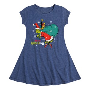 Girls' - Dr. Seuss -  Fit & Flair Cap Sleeve Dress - 1 of 3