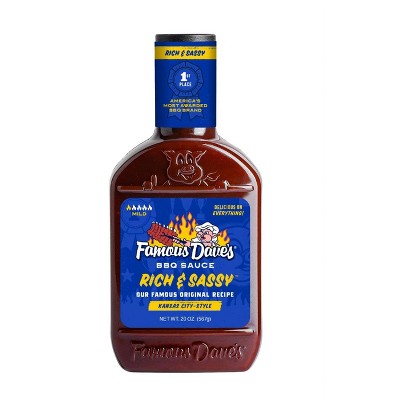 Famous Dave's BBQ Sauce Rich and Sassy Original Recipe, 20 oz (Pack of 2)