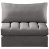 Meridian Furniture,Jacob Velvet Armless - 3 of 4