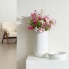 LuxenHome White Terracotta 16.1-Inch Tall Indoor and Outdoor Cylinder Vase - 4 of 4