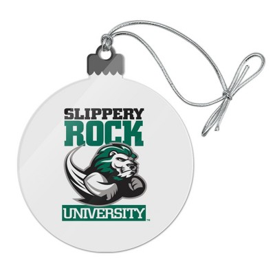 Slippery Rock Secondary Logo Acrylic Christmas Tree Holiday Ornament