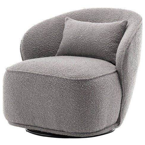 Gray swivel barrel chair new arrivals