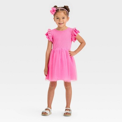 Image of Toddler Girls' Tulle Dress - Cat & Jack™ Pink 12M