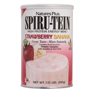 Spiru-tein (Spirutein) Strawberry Banana 1.12 lb by Nature's Plus  -  1.1 lbs Powder - 1 of 2