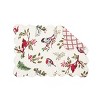 C&F Home Christmas Sprig Cardinal & Chickadee Birds Cotton Quilted Placemats, Set of 6, 13" x 19" - 2 of 4