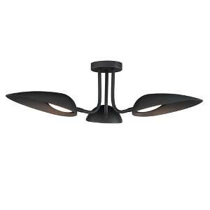 ET2 Lighting Marsh 3 - Light Flush Mount in  Black - 1 of 3