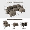 Captiva Designs 123.6-Inch Cloud Modular 5PC U-Shaped Sectional Sofa, Comfy Couch with Dual Ottomans and Deep Cushions - 2 of 4