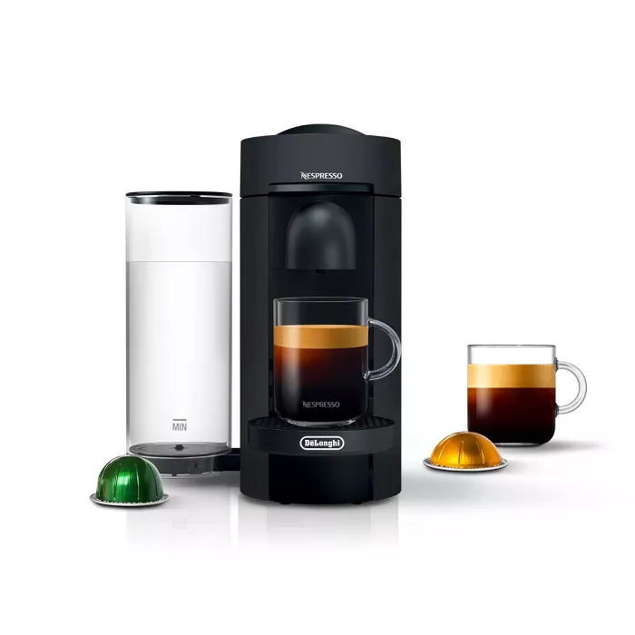 Nespresso VertuoPlus Coffee and Espresso Machine by De'Longhi – Black Matte